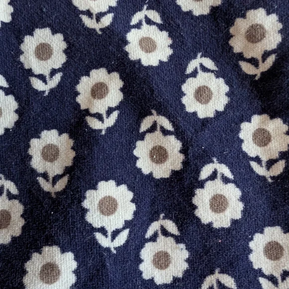 Mini Boden Girls Blue Corduroy Pants with Daisy Pattern Red Details Size 14Y - Picture 4 of 8